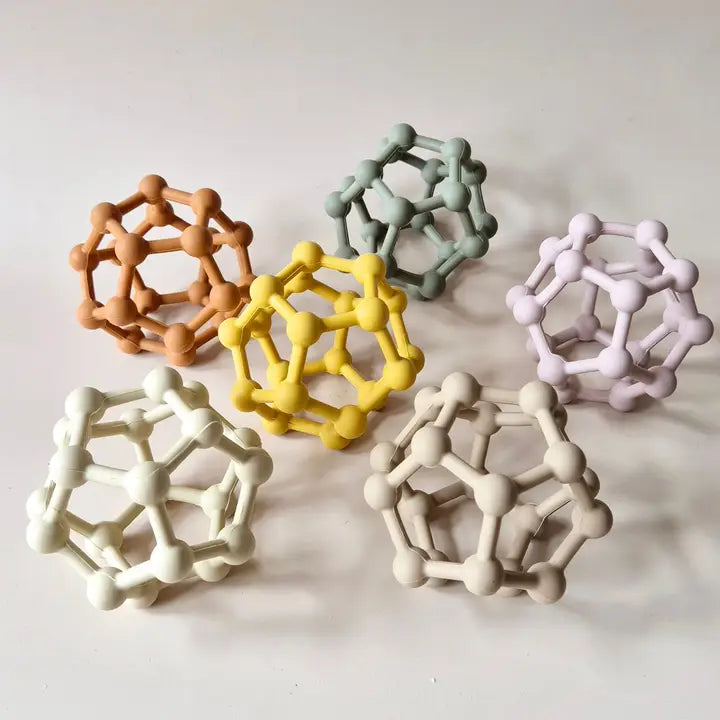 Silikoninis lankstus motorikos kamuoliukas su iškilimais