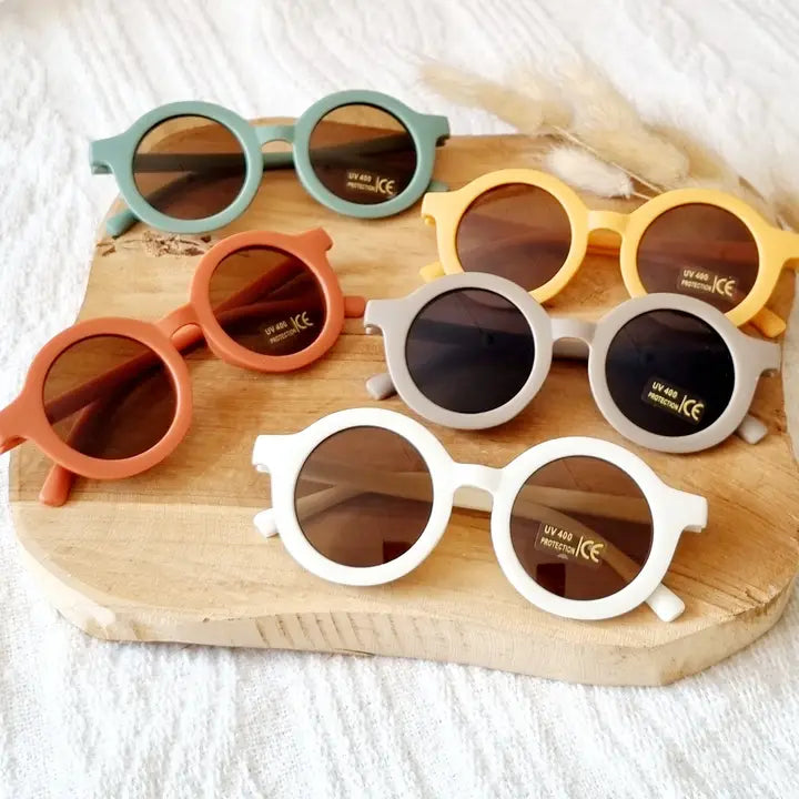 Vaikiški saulės akiniai su UV400 apsauga oranžinės spalvos
