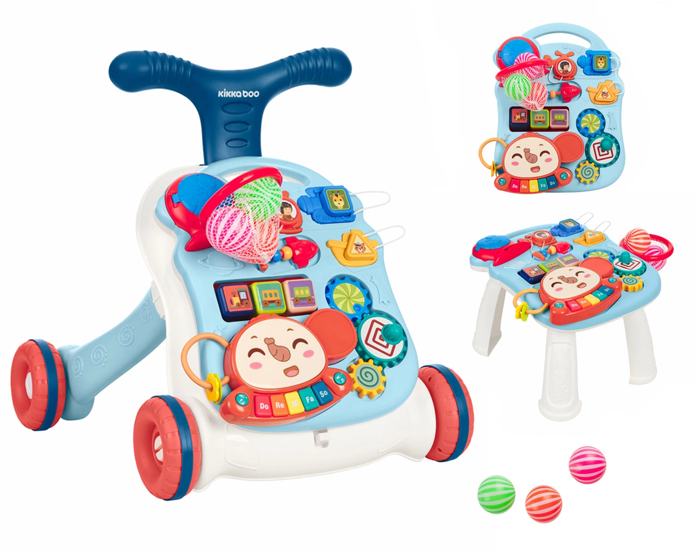 Vaikštynė 3-in-1 „Play & Grow“ įvairių spalvų