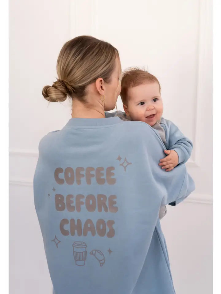 Džemperis „Coffee before Chaos“ Mini & Me