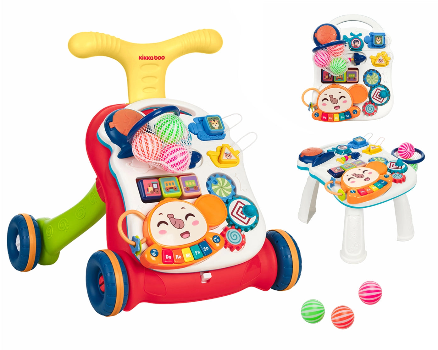 Vaikštynė 3-in-1 „Play & Grow“ įvairių spalvų