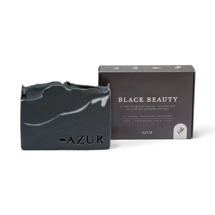 Natūralus veido prausiklis „Black Beauty“ 100 g