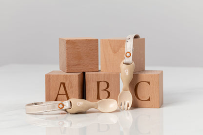 "Bibado“ vaikiški stalo įrankiai – rudi