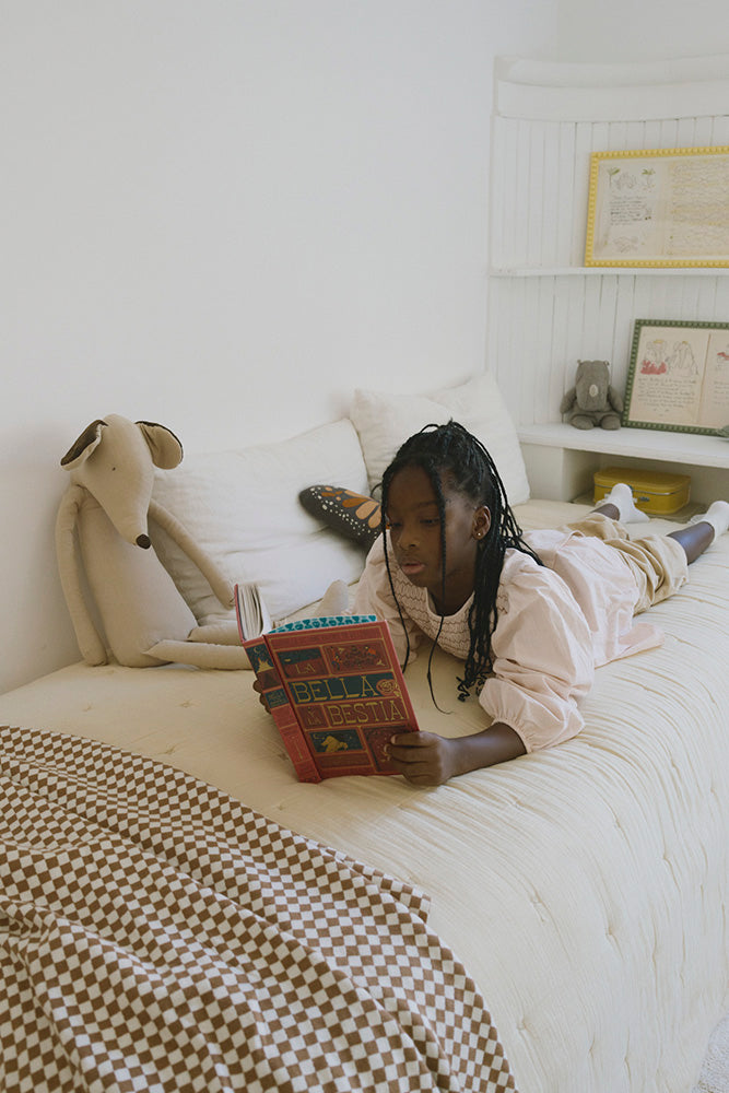 Megztas pledas „Tiles Blue Sage“