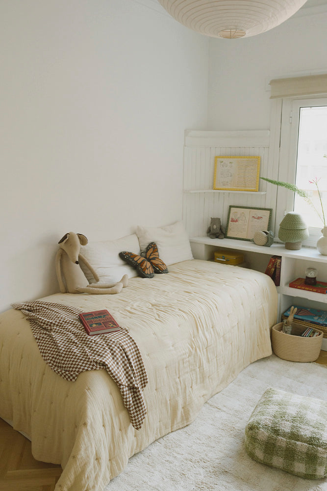 Megztas pledas „Tiles Blue Sage“