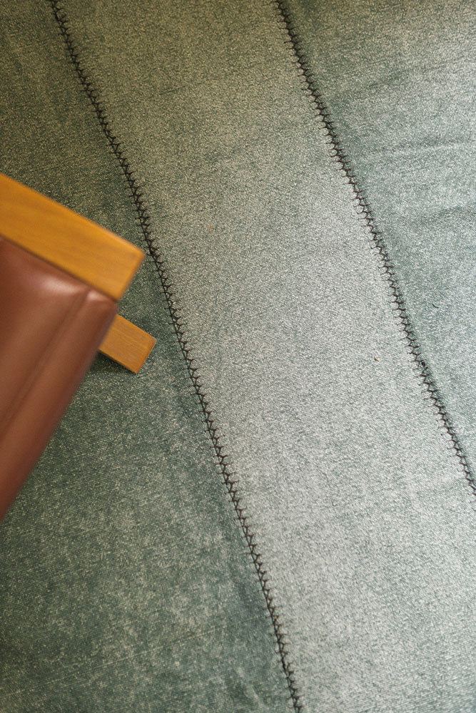 Skalbiamas vintažinis kilimas "Duck Green"