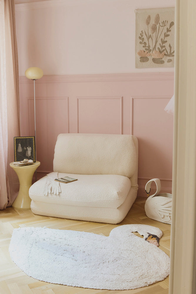 Skalbiamas kilimas „Gulbė“