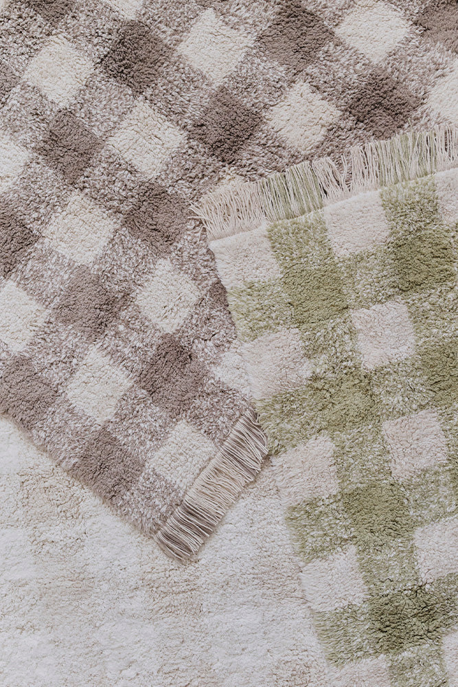 Skalbiamas kilimas „Vichy Matcha“