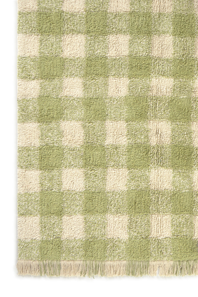 Skalbiamas kilimas „Vichy Matcha“