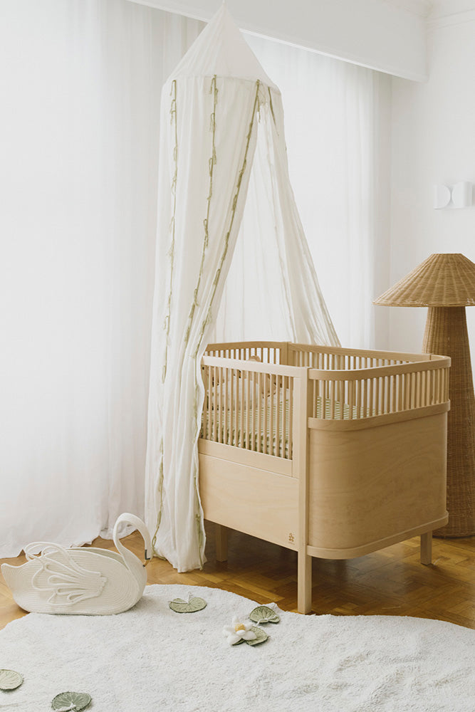 Krepinis baldakimas „Gulbė“ (Ivory)