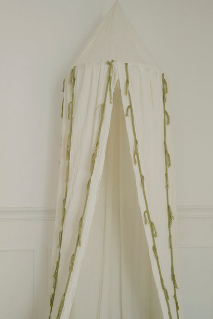 Krepinis baldakimas „Gulbė“ (Ivory)