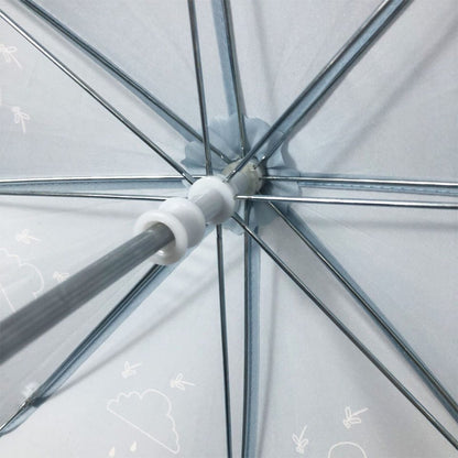 Kupolo formos vaikiškas skėtis su drambliais - mėlynas