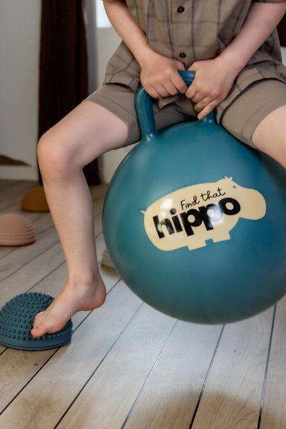 Hippo šokinėjimo kamuolys – mėlynas
