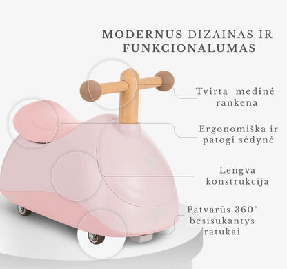 Paspiriamoji mašinytė "Sizzy" - rožinės spalvos