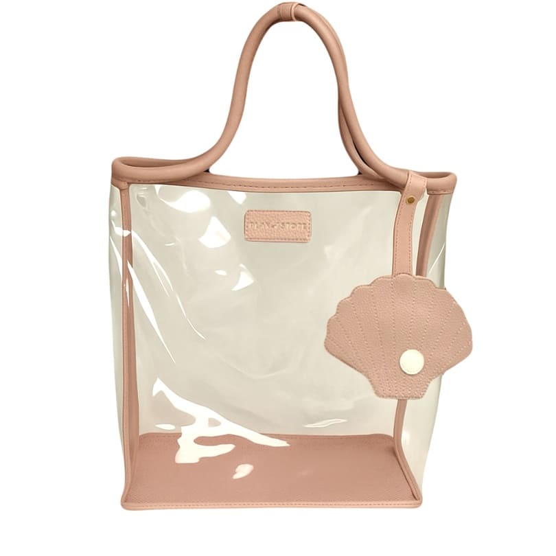 Rožinis mamos paplūdimio krepšys