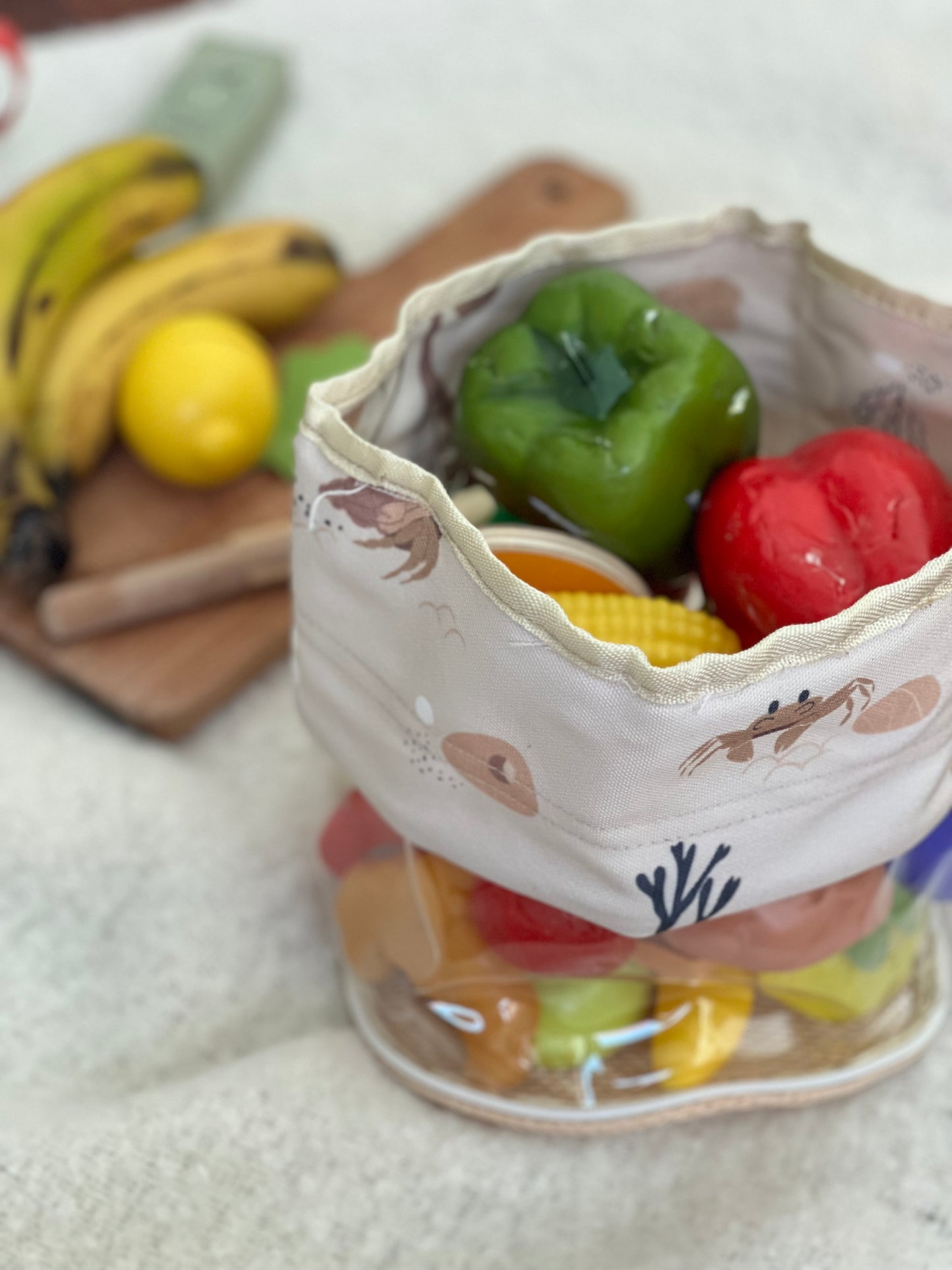 Smėlio spalvos krepšys