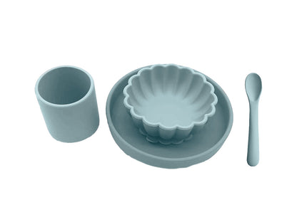 Mėlynas indų rinkinys