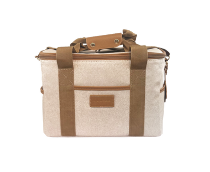 Rudas pietų krepšys