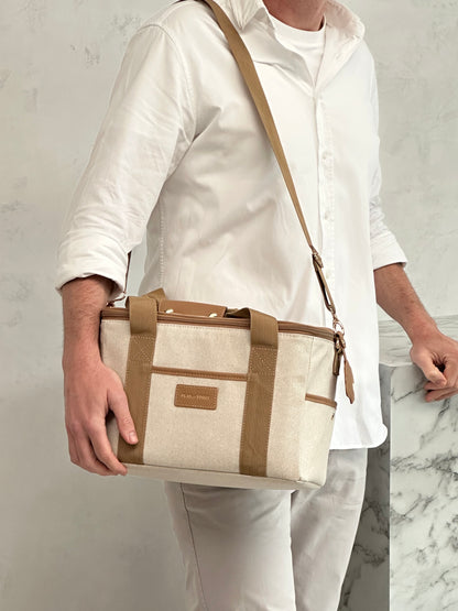 Rudas pietų krepšys