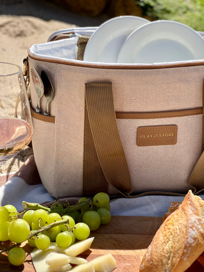 Rudas pietų krepšys