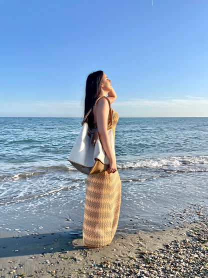 Ruda paplūdimio tašė