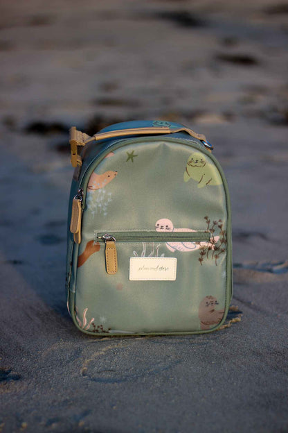 Žalia keliautojų pietų kuprinė