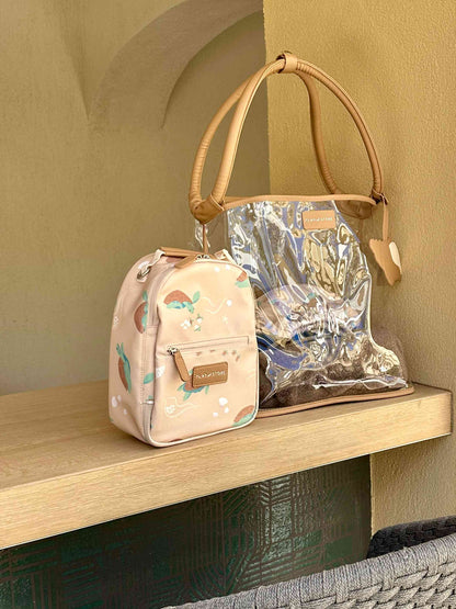 Ruda keliautojų pietų kuprinė