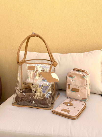 Ruda keliautojų pietų kuprinė