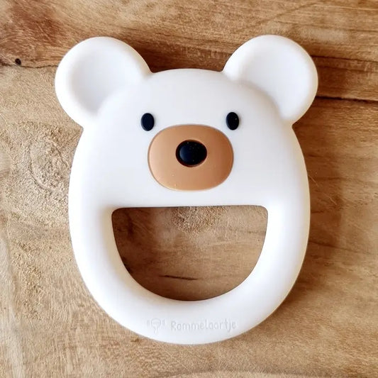 Smėlio spalvos silikoninis kramtukas „meškutis“