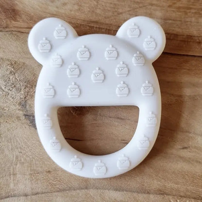 Smėlio spalvos silikoninis kramtukas „meškutis“