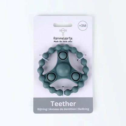 Silikoninis kramtukas su „Pop-It“ elementu – žalios spalvos