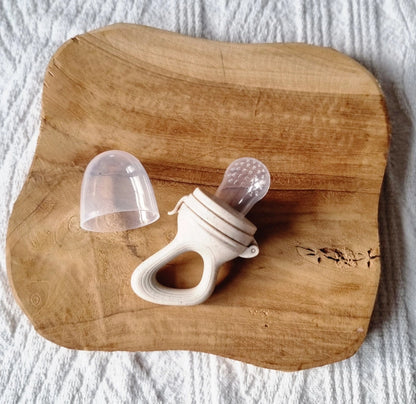 Vaisių ir maisto žindukas – smėlio spalvos su taškeliais