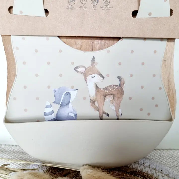 Silikoninis seilinukas su elniuku ir meškučiu