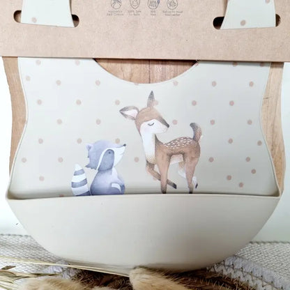 Silikoninis seilinukas su elniuku ir meškučiu