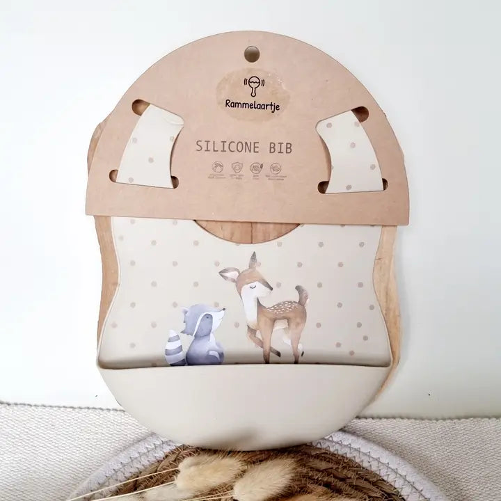 Silikoninis seilinukas su elniuku ir meškučiu