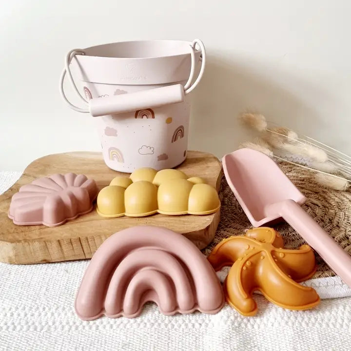 Silikoninis kibirėlis su formelėmis „Vaivorykštė“