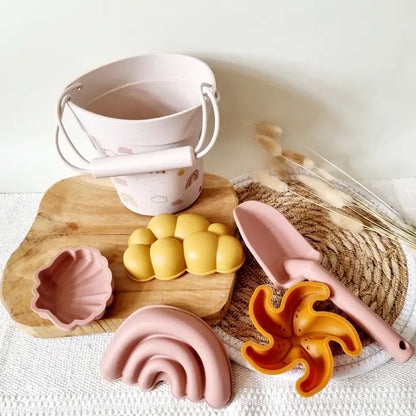 Silikoninis kibirėlis su formelėmis „Vaivorykštė“