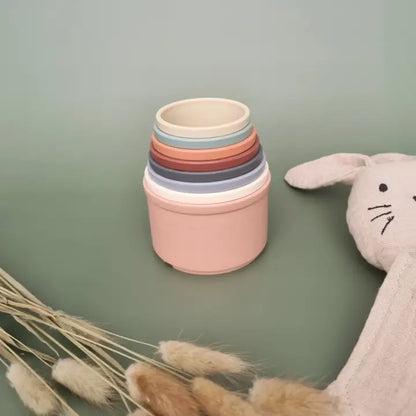 Sensorinis bokštas vaikams „Žemės spalvos"