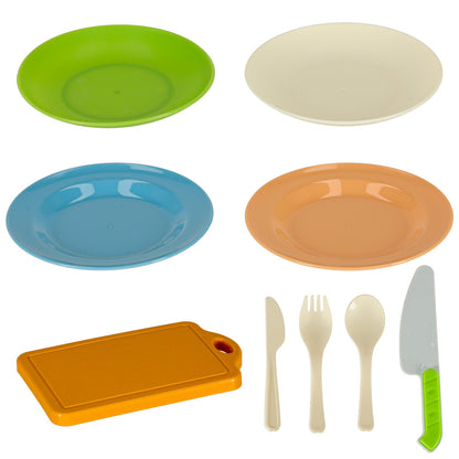 Techninės specifikacijos: Plastikas: plastikas Amžius: 3+ Kriauklės matmenys: Kriauklės matmenys: 16,5 cm x 13 cm x 11 cm Viryklės matmenys: Viryklės matmenys: 13 cm x 12,5 cm x 4