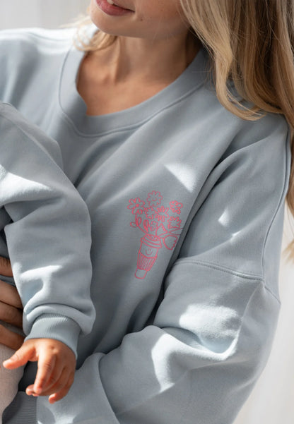 Džemperis "Let Love Bloom" Mini & Me