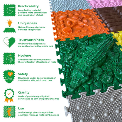 Sensorinis kilimėlis – rinkinys „Krokodilas čia“