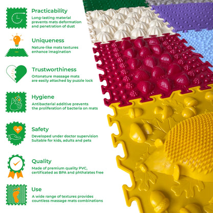 Sensorinis kilimėlis – rinkinys „Ežiukas čia“