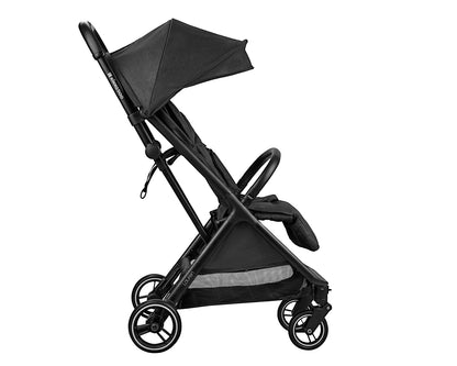 Automatiškai sulankstomas vežimėlis „Lauren“ - juodos spalvos