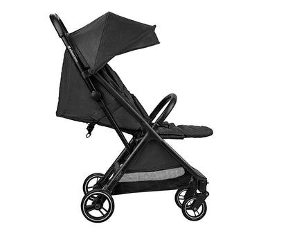 Automatiškai sulankstomas vežimėlis „Lauren“ - juodos spalvos
