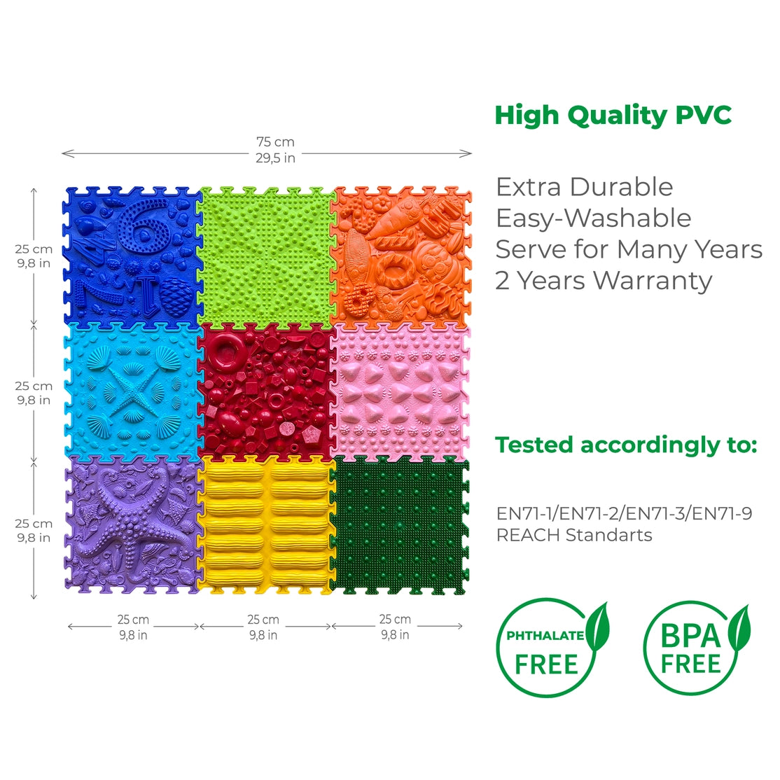 Sensorinis kilimėlis – rinkinys „Vaivorykštės melodija“